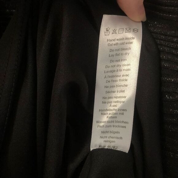 hailey logan by adrianna papel size medium black and silver glittery metallic sh - Picture 4 of 12